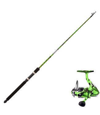 Garbolino Combi Canne Jungle Telespin 1.50-1.80m - Moulinet Jungle 101FD