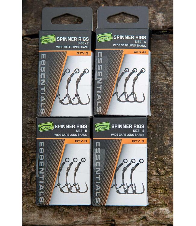 Fox Edges Spinner Rigs - Wide Gape Long Shank (3 pcs)