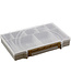 Westin W3 Tackle Box – Grey/Clear Tacklebox van 25 x 16.5 x 3.6cm met PP Materiaal, Transparant Deksel en Westin Logo
