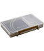Westin W3 Tackle Box – Grey/Clear Tacklebox van 25 x 16.5 x 3.6cm met PP Materiaal, Transparant Deksel en Westin Logo