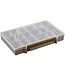 Westin W3 Tackle Box – Grey/Clear Tacklebox van 25 x 16.5 x 3.6cm met PP Materiaal, Transparant Deksel en Westin Logo