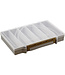 Westin W3 Tackle Box – Grey/Clear Tacklebox van 25 x 16.5 x 3.6cm met PP Materiaal, Transparant Deksel en Westin Logo