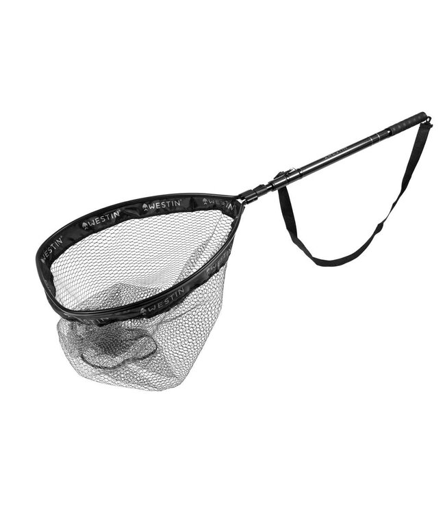 Westin W6 C&R Telescopic Landing Net – Opvouwbaar Schepnet met Telescopische Carbon Steel en Rubber Coated Mesh