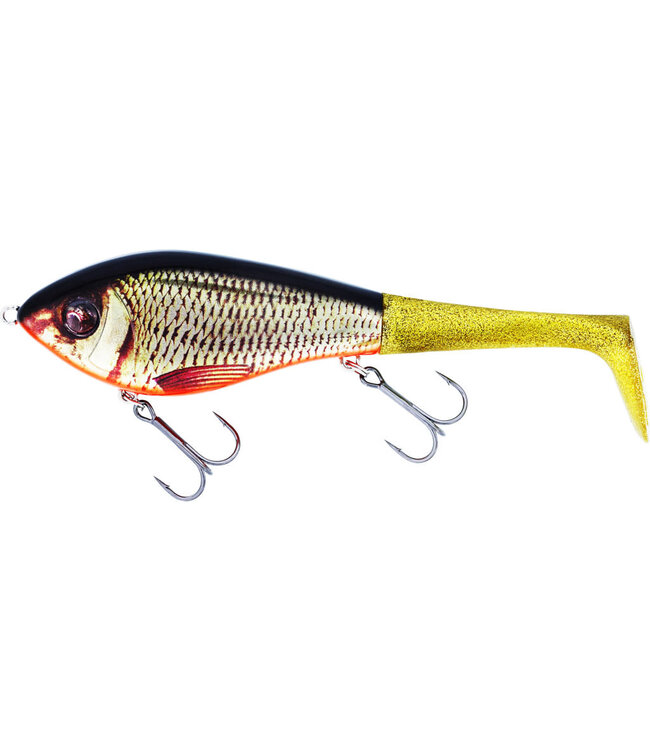 Westin Swim Tail 12cm 68g Sinking – Glidebait Hybride avec 1 Body, Paddle Tail, Curl Tail et 4 Actions de Nage