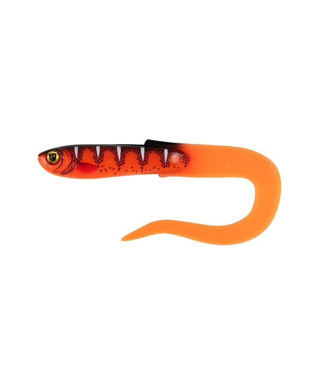 Fox Rage Slick Eel 21cm – Grand Leurre Souple Carnassier avec Action Curly Tail et Coloris UV