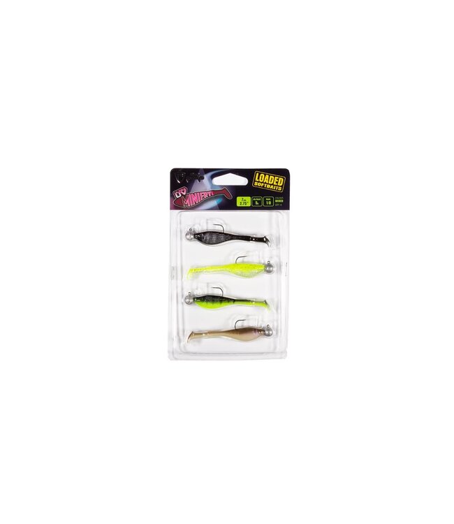 Fox Rage Rage Loaded Softbaits Mini Fry Mixed UV 7cm - Jighead 5g - Haak 1/0