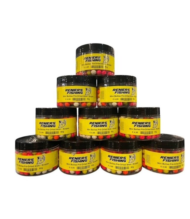 Reniers Fishing Flavoured Pre-Drilled Mini Boilies 8mm (80gr)