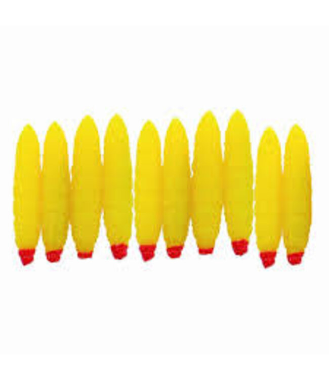 Albatros Troutstyle Honeyworm – Kunstmatige Honingworm Forel Aas – 10 Stuks – Geel/Wit