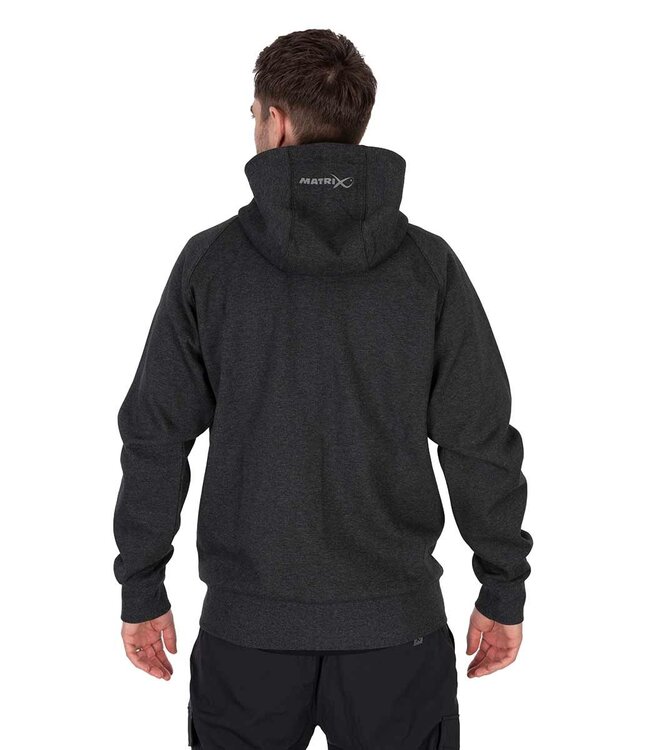 Matrix Charcoal Marl Zip Hoody