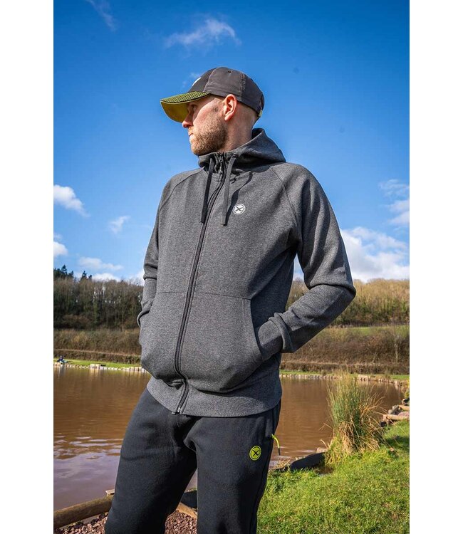 Matrix Charcoal Marl Zip Hoody