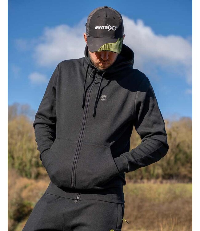 Matrix Sweat à Capuche Zippé Noir Stealth