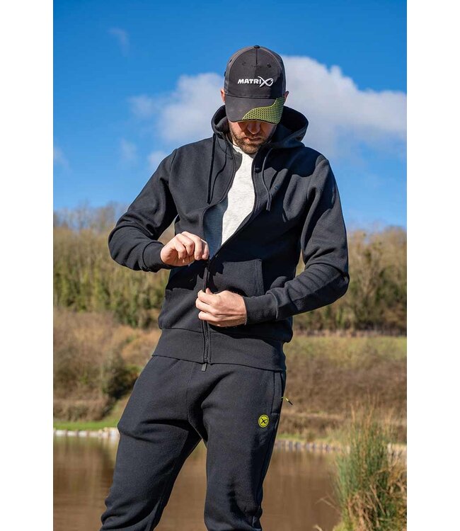 Matrix Sweat à Capuche Zippé Noir Stealth