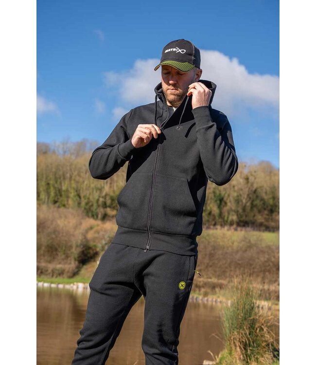 Matrix Sweat à Capuche Zippé Noir Stealth