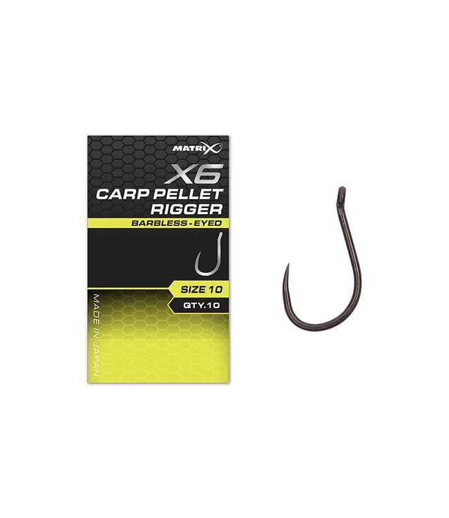 Matrix X6 Carp Pellet Rigger Eyed-Barbless (10 pcs)