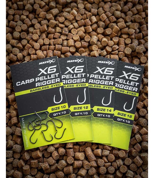 Matrix X6 Carp Pellet Rigger Oeillet-Sans Ardillon(10 pcs)