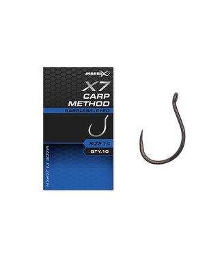Matrix X7 Carp Method Eyed-Barbless (10 pcs)