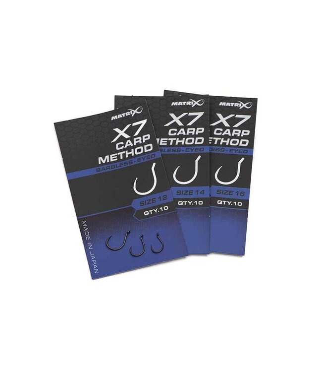 Matrix X7 Carp Method Eyed-Barbless (10 pcs)