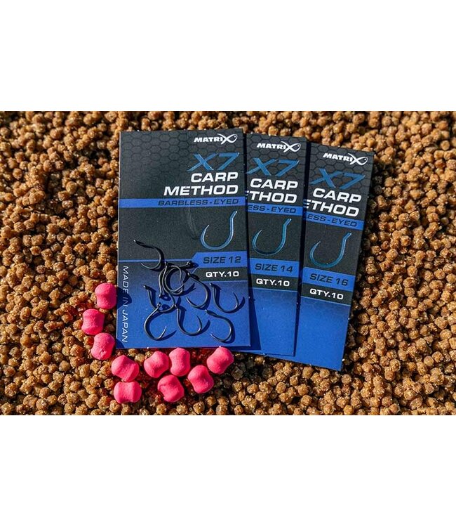 Matrix X7 Carp Method Eyed-Barbless (10 pcs)