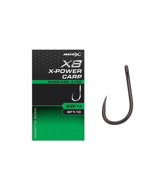 Matrix X8 X-Power Carp Oeillet-Sans Ardillon (10 pcs)