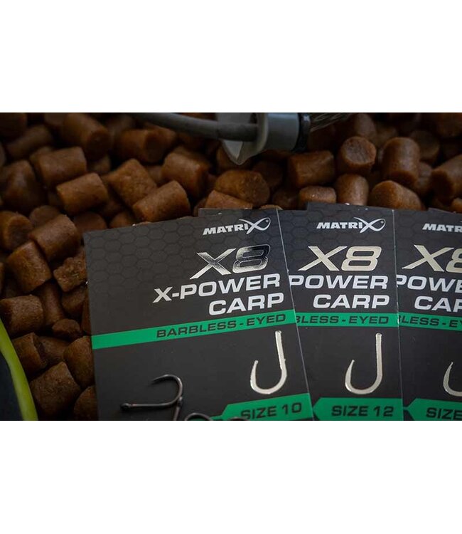 Matrix X8 X-Power Carp Eyed-Barbless (10 pcs)