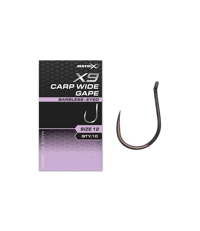 Matrix X9 Carp Wide Gape Oeillet-Sans Ardillon (10 pcs)