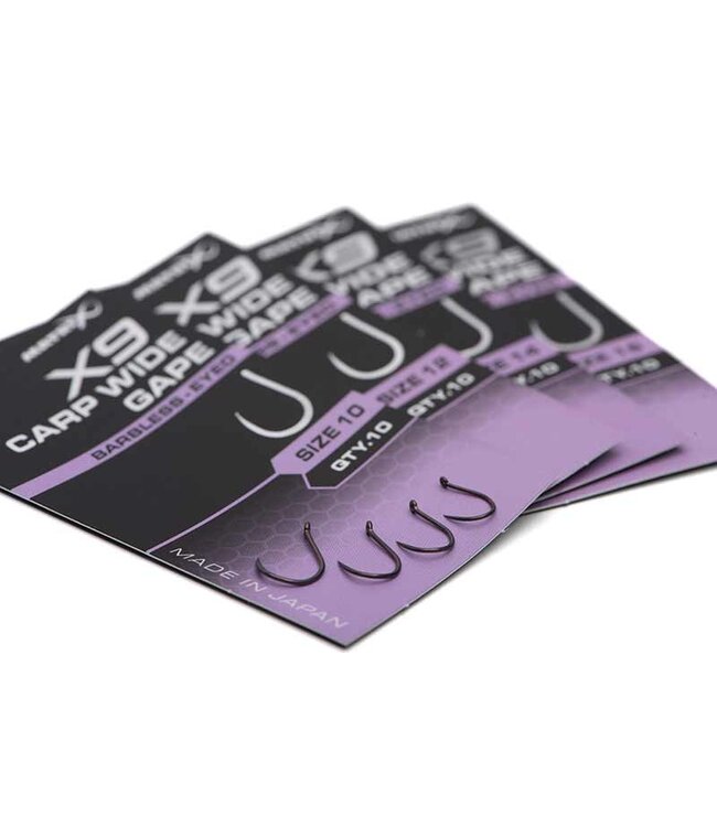 Matrix X9 Carp Wide Gape Oeillet-Sans Ardillon (10 pcs)