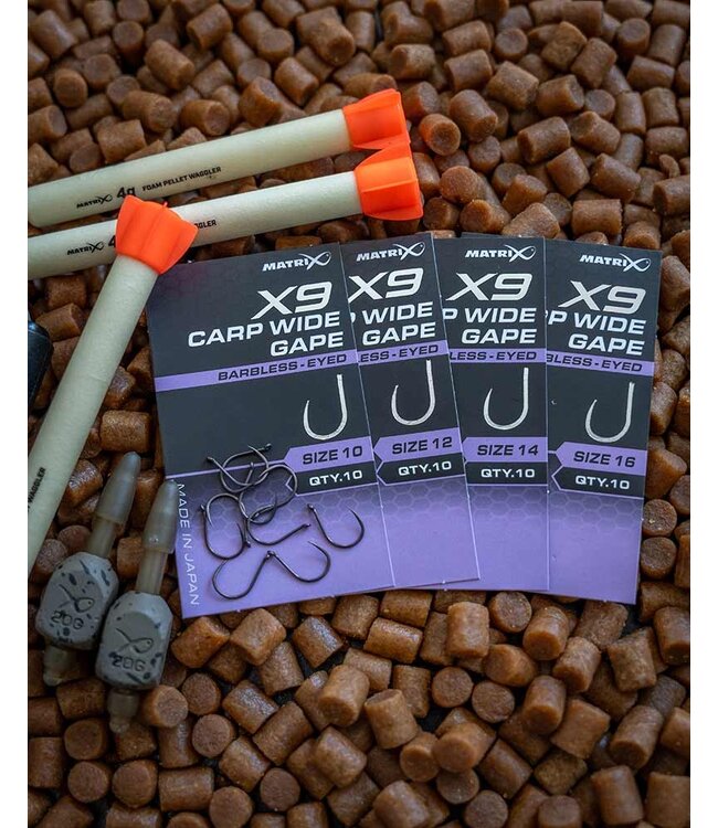 Matrix X9 Carp Wide Gape Oeillet-Sans Ardillon (10 pcs)