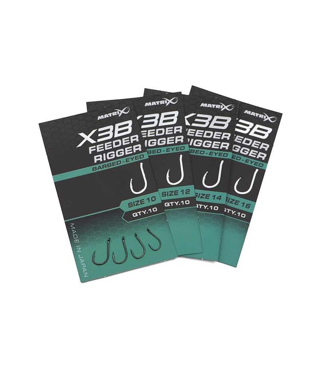 Matrix X3B Feeder Rigger Eyed-Barbed (10 pcs)