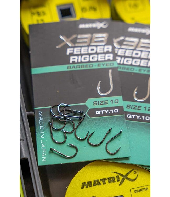 Matrix X3B Feeder Rigger Eyed-Barbed (10 pcs)