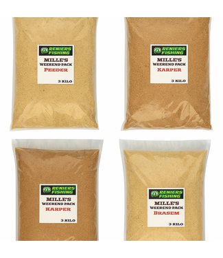 Reniers Fishing Mille's Week-end Pack – Amorce Artisanale pour Gardon, Carpe, Brème et Feeder – 3 kg