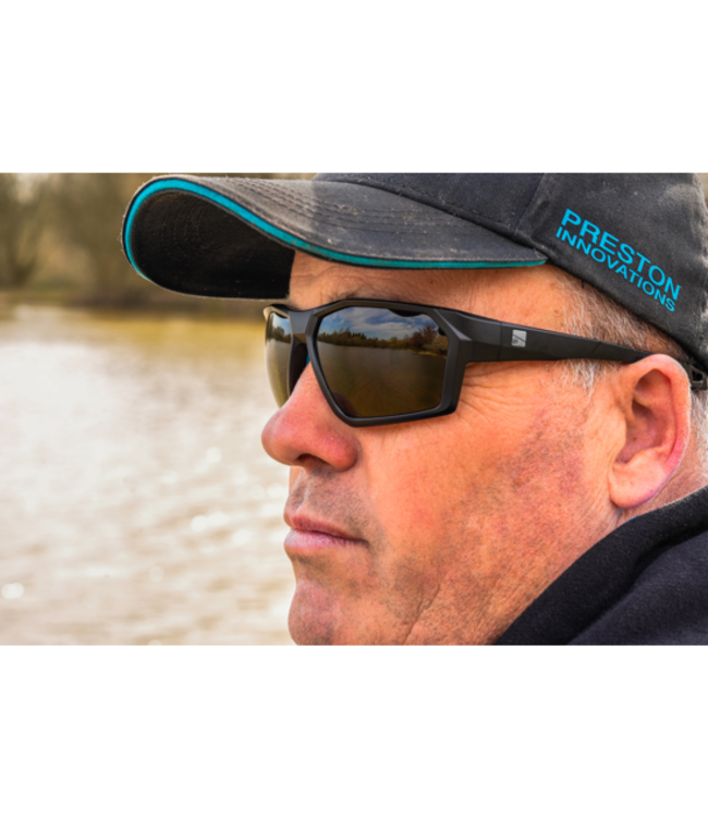 Preston Absolute Wrap Sunglasses - Amber Brown Lens