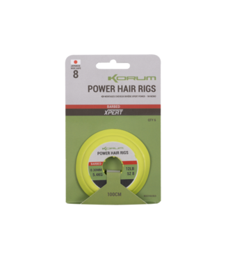 Korum Xpert Power Rivière Hair Rig Ardillon 1m Mono (6 pcs)