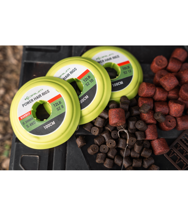 Korum Xpert Power Rivière Hair Rig Ardillon 1m Mono (6 pcs)