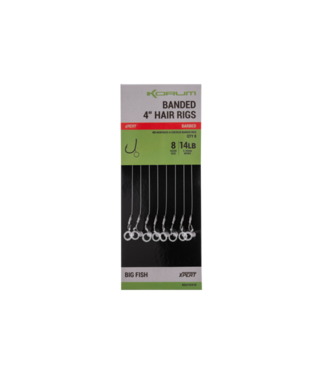 Korum 4" Banded Hair Rigs Ardillon (8 pcs)