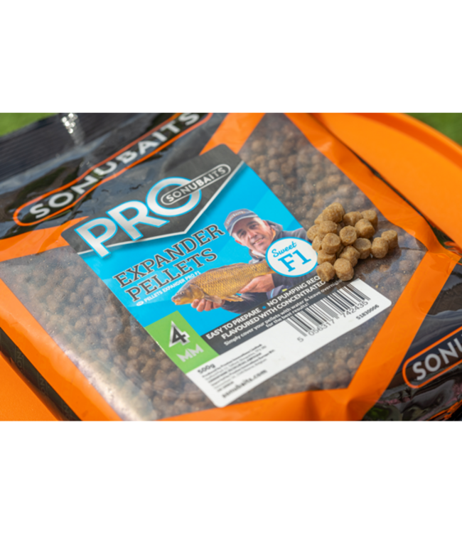 Sonubaits F1 Pro Expander Pellets 500g – Pellets Expander Coulants Sweet F1 pour Grande Canne, Commercials et Pêche des F1