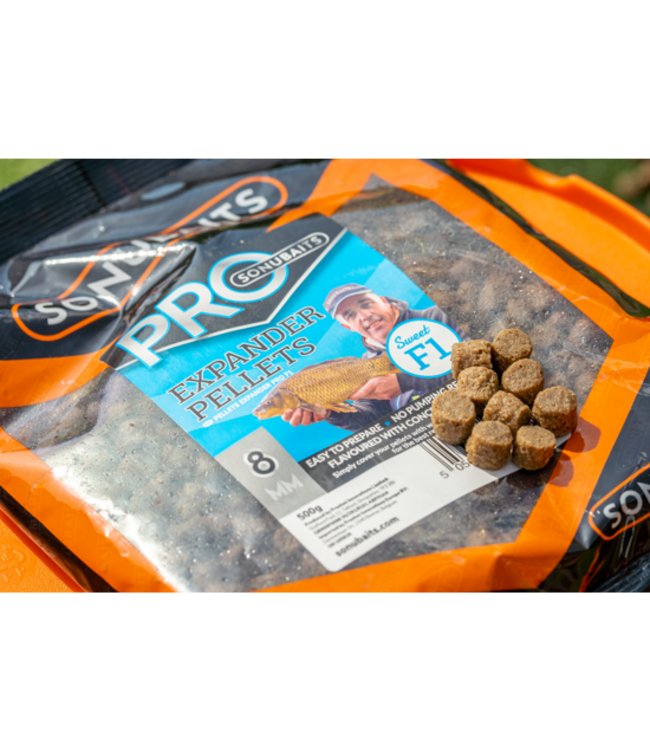 Sonubaits F1 Pro Expander Pellets 500g – Pellets Expander Coulants Sweet F1 pour Grande Canne, Commercials et Pêche des F1