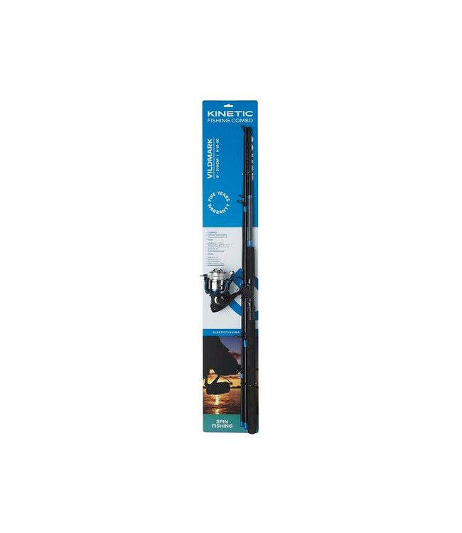 Kinetic Combo Vildmark CC 9ft Heavy 15-50g – Sterke 3-Delige Roofvis Combo met Parabolische Glasvezel Blank, EVA Handgreep en 5000FD Molen