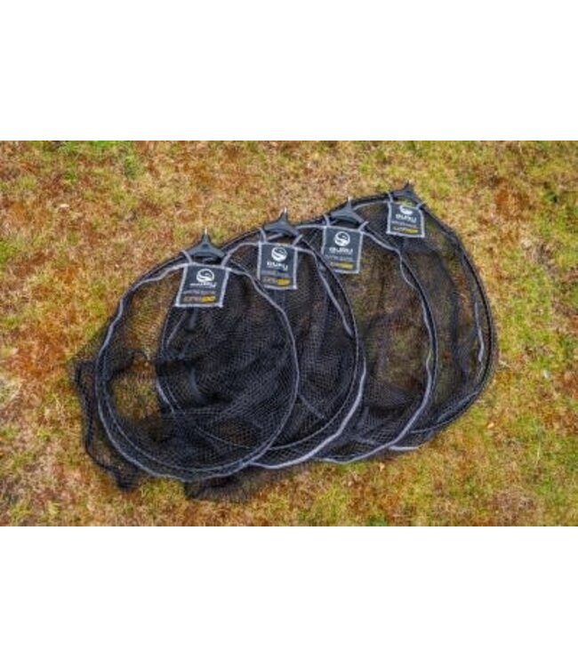 Guru Latex Net 400mm, 450mm, 500mm ou 550mm – Épuisette Barb Safe en Latex avec Cadre Aluminium