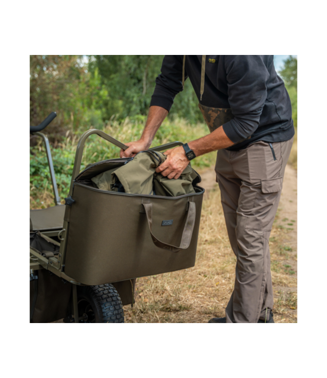 Avid Carp Transit Tri-Terrain Barrow – Driewielige Transportkar met Afneembare Tassen, Verstelbaar Frame en 360° Zwenkwielen
