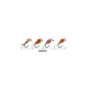 Garbolino Set Nymphe X4 - Jig - 2x Haak 3.0 - 2x Haak 3.5
