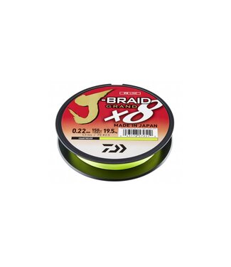 Daiwa J-Braid Grand X8 Braid Chartreuse 135m