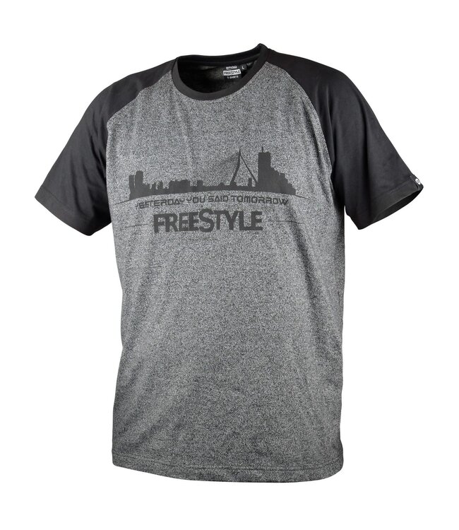 Freestyle T-shirt Gris & Noir Medium