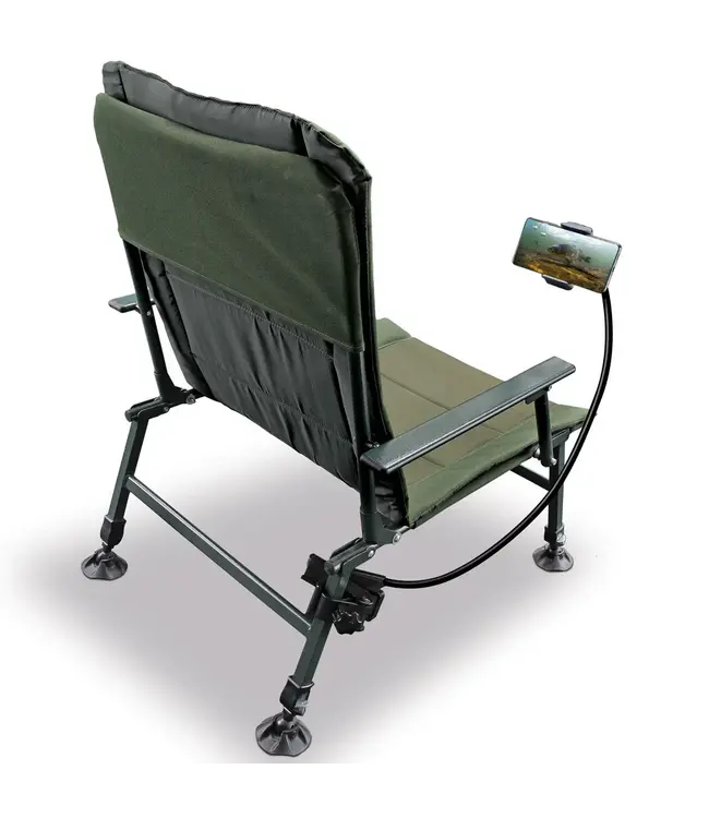 NGT Phone Holder Telefoonhouder Met 80cm Flex Arm En Klem Voor Visstoel Bedchair Viskist En Feederstoel
