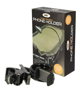 NGT Phone Holder Handyhalterung Mit 80cm Flex Arm Und Klemme Fuer Angelstuhl Bedchair Sitzkiste Und Feederstuhl