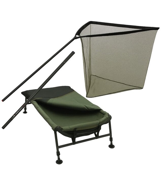 NGT  Deluxe Carp Care Set Tapis Cradle Avec Epuisette 42 Pouces Et Manche 1.8m