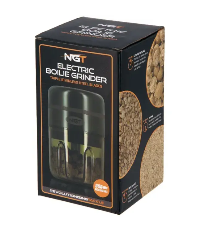 NGT Elektrische Boilie Grinder USB Oplaadbaar Partikel En Aas Hakmolen
