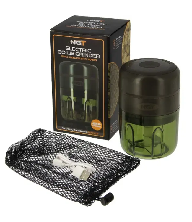 NGT Broyeur Électrique Boilies USB Rechargeable Hachoir Appâts Et Particules