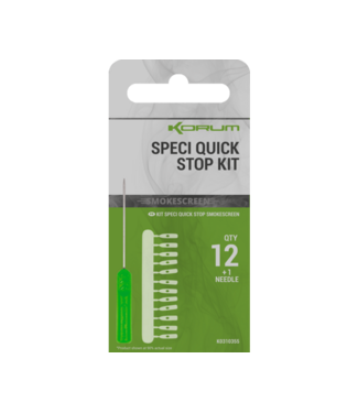 Korum Smokescreen Speci Quick Stop Kit (12 pcs + 1 Needle)
