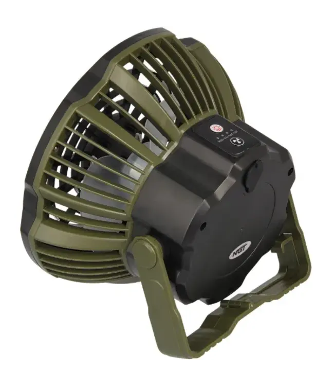 NGT XL Fan USB Oplaadbare Bivvy Ventilator met Lamp & Powerbank