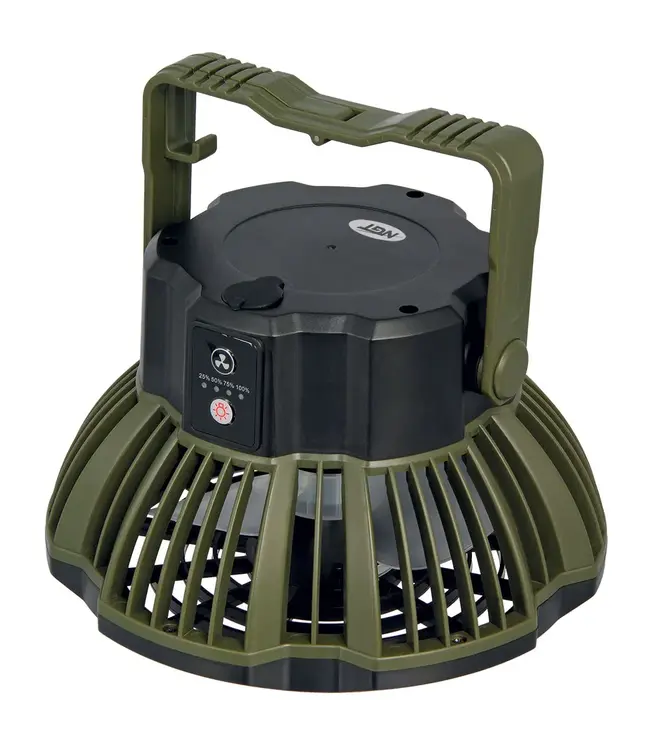 NGT XL Fan Ventilateur Bivvy Rechargeable USB avec Lampe & Powerbank